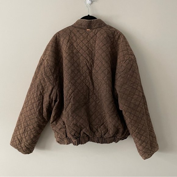 Free People Reversible Bomber Jacket in Multicolor and Brown - Picture 3 of 9